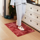 Perle Christmas Washable Crystal Snowflake Red Rug Area Rugs Lahome