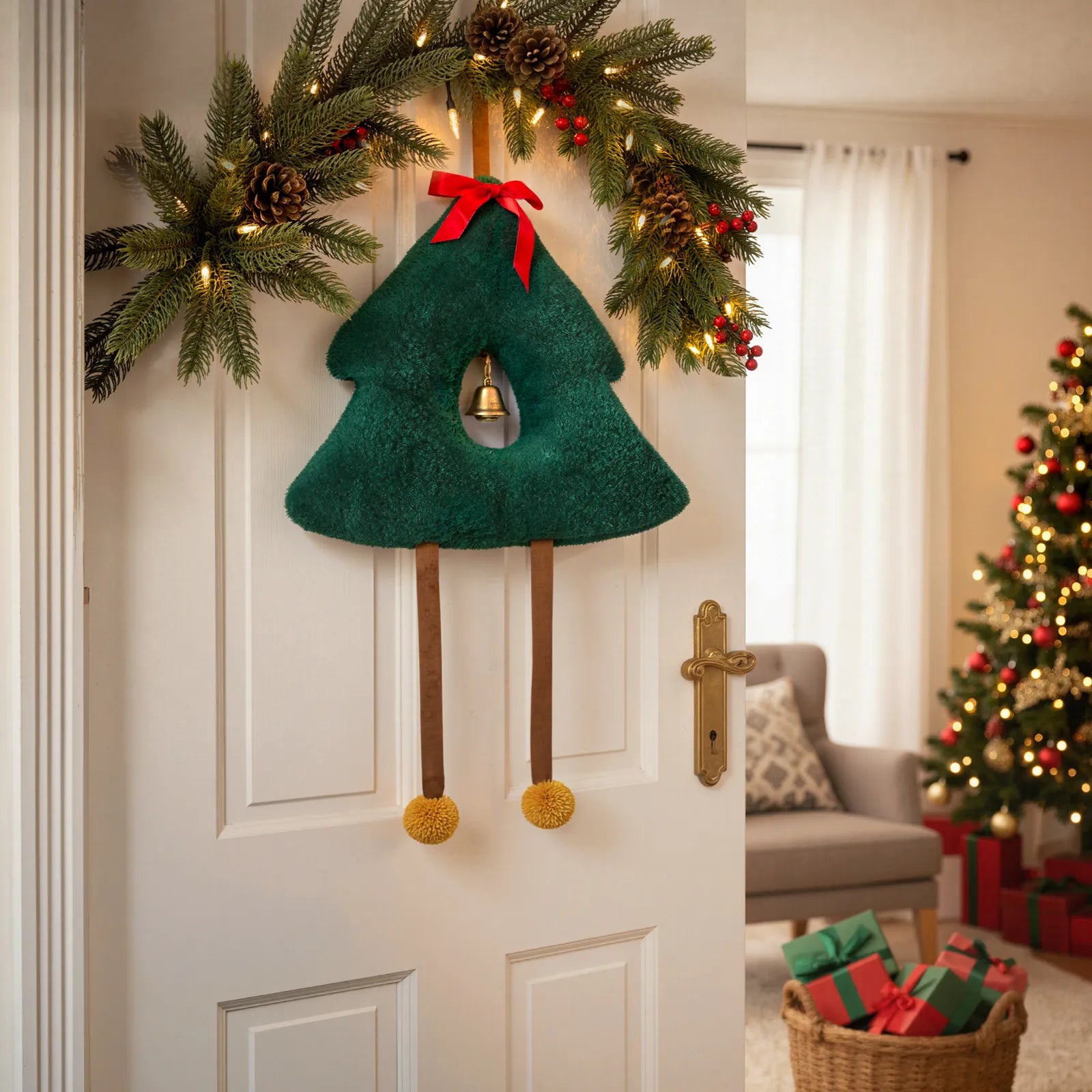 Quentin Christmas Tree with Bow & Bell Decorate Decorate Lahome