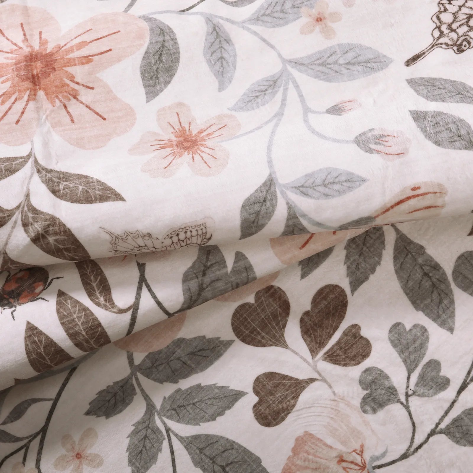 Reverie Washable Vintage Botanical Floral Beige Rug Area Rugs Lahome