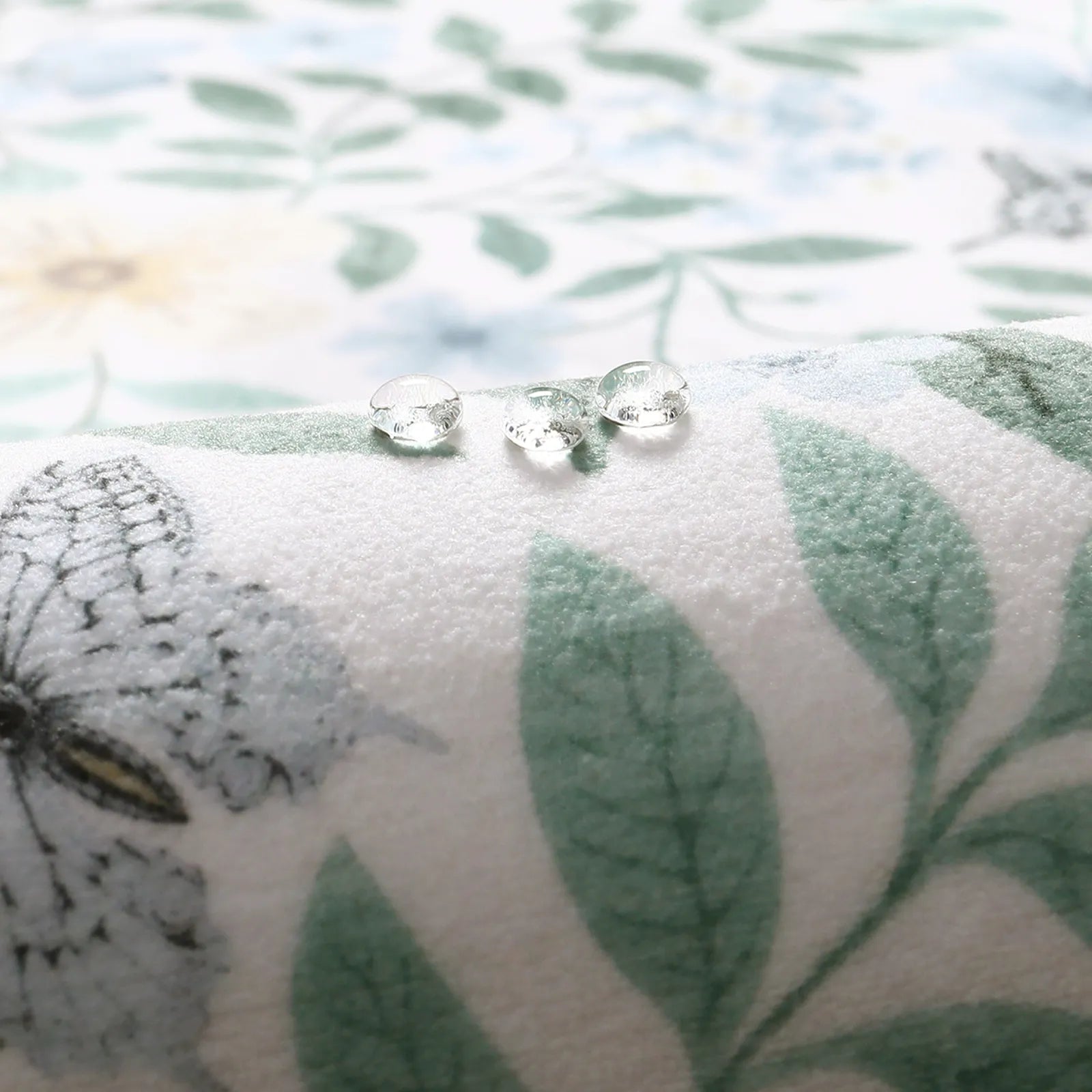 Reverie Washable Vintage Botanical Floral Teal Rug Area Rugs Lahome