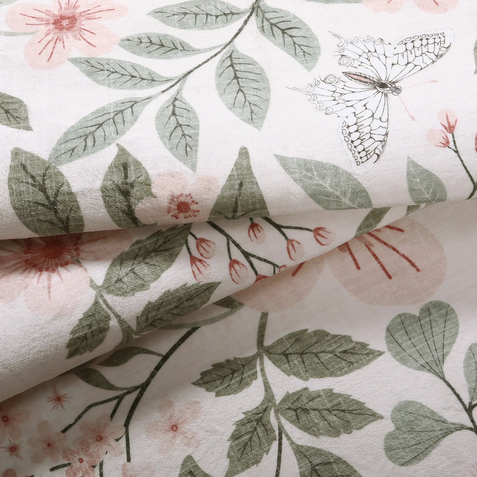 Reverie Washable Vintage Botanical Floral Pink Rug Area Rugs Lahome