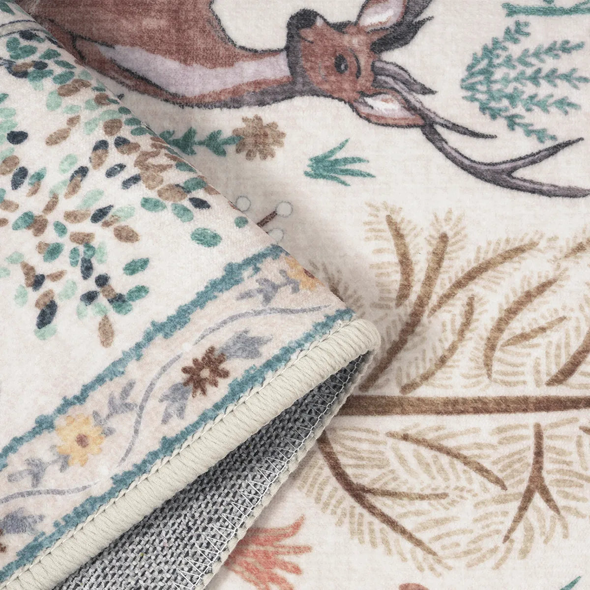 Roam Washable Jungle Animals Beige Rug Rugs Lahome