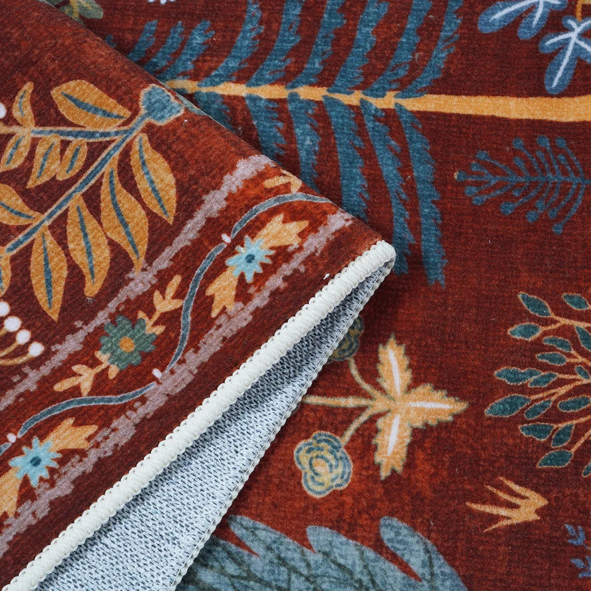 Roam Washable Jungle Animals Red Rug Rugs Lahome