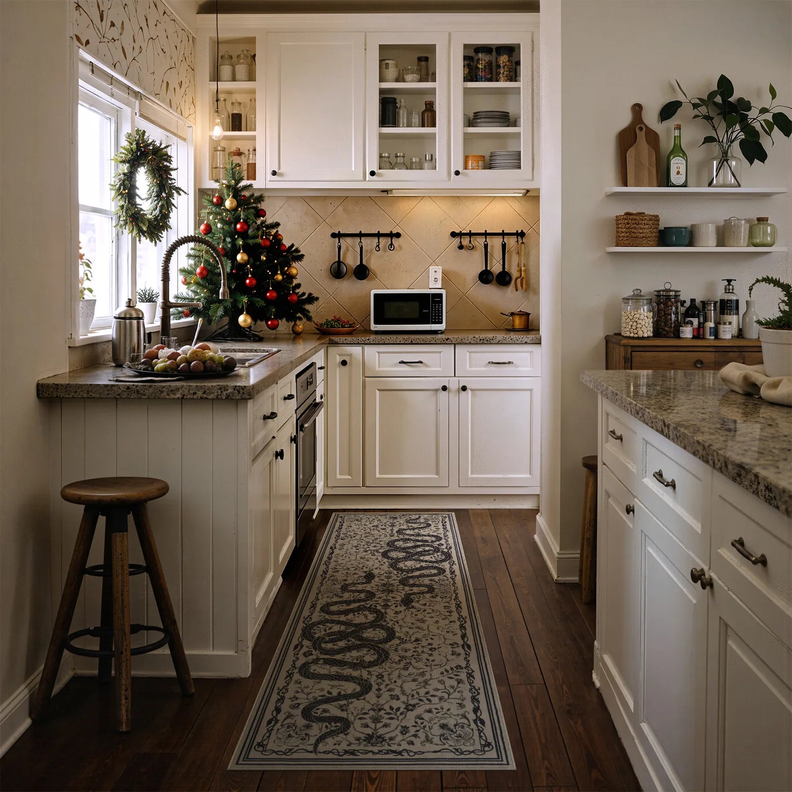 Serpente Washable Mystical Snake Brown Rug Area Rugs Lahome