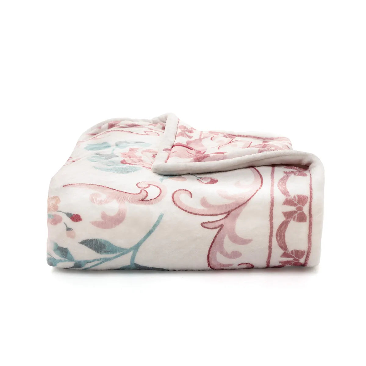 Soline Washable Floral Bows Pink Throw Blanket Blanket Lahome