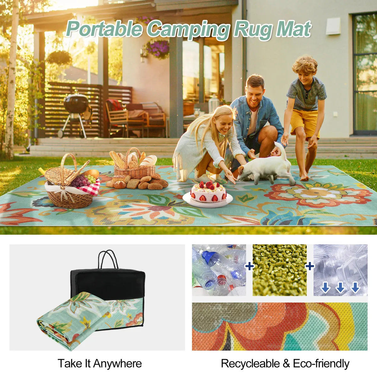 Soleil Washable Floral Colorful Indoor Outdoor Rug Outdoor Rugs Lahome