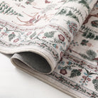 Kylian Christmas Washable Winter Snow House Beige Rug Area Rugs Lahome