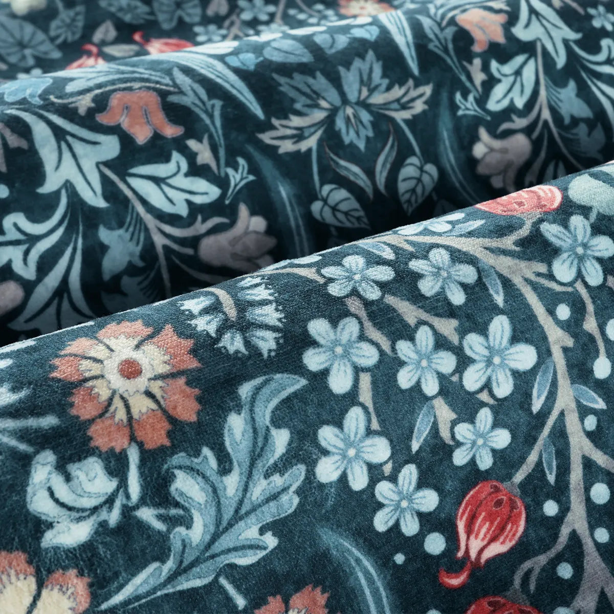 Claude Washable Maximalism Vibrant Floral Teal Blue Rug Area Rugs Lahome