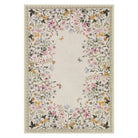 Solene Washable Modern Blooming Floral Garden Beige Rug Area Rugs Lahome