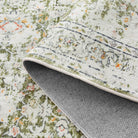 Antinea Washable Vintage Floral Green Runner Rug Area Rugs Lahome
