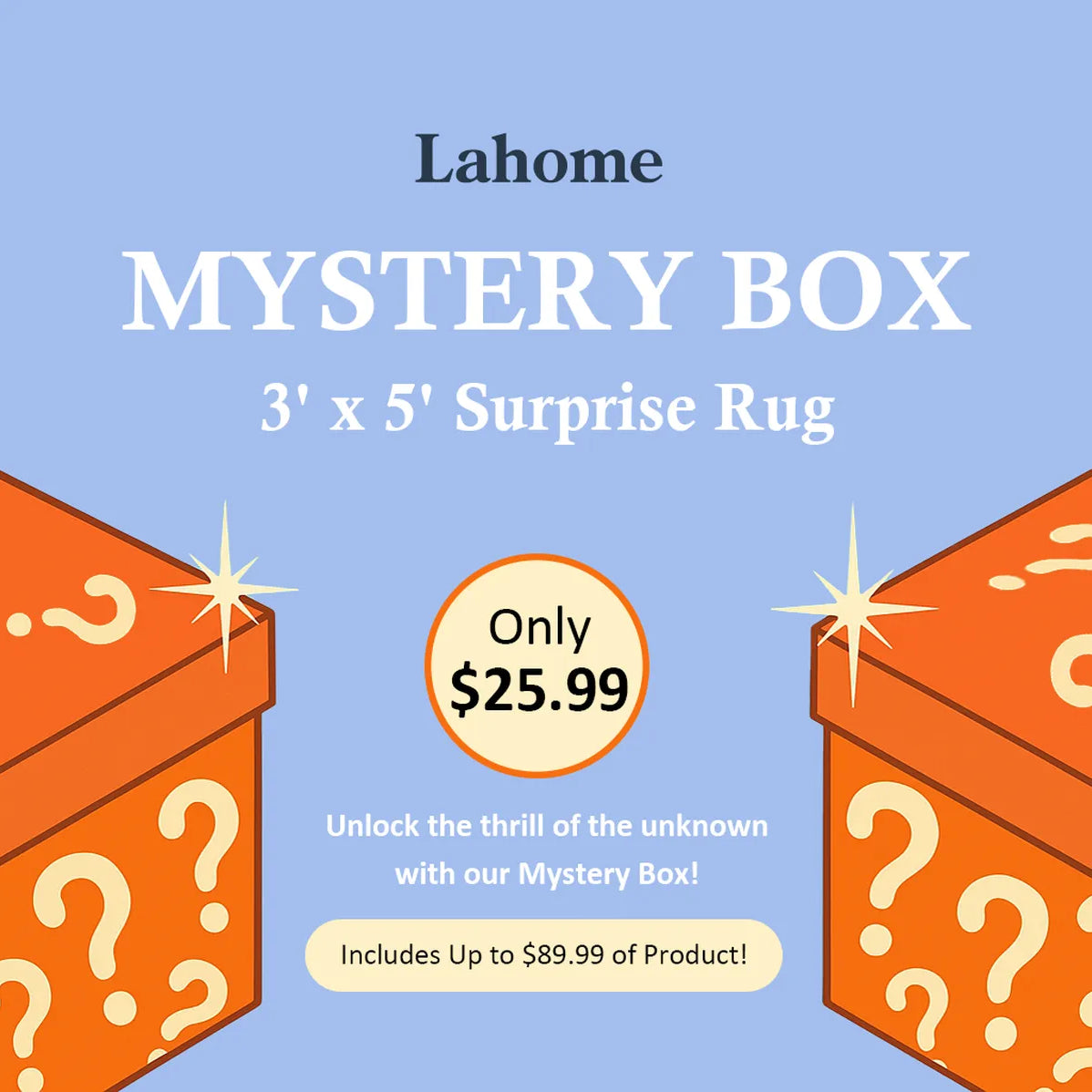 Mystery Washable Rug Box – Starting at $9.99 Clearance Rugs Lahome 3' x 5' - #1