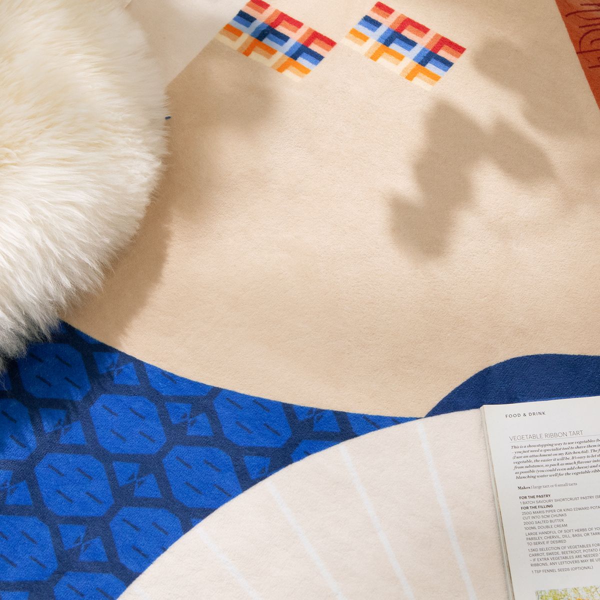 Cecile Washable Contemporary Abstract Art Blue Rug Clearance Rugs Lahome