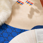 Cecile Washable Contemporary Abstract Art Blue Rug Clearance Rugs Lahome