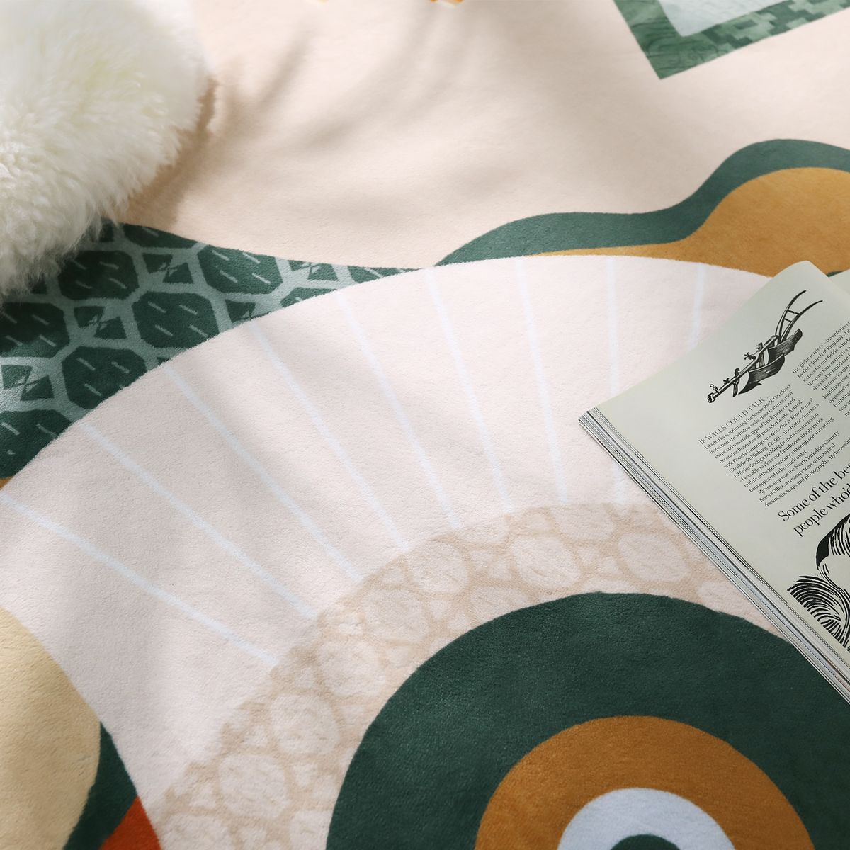 Cecile Washable Contemporary Abstract Art Green Rug Clearance Rugs Lahome