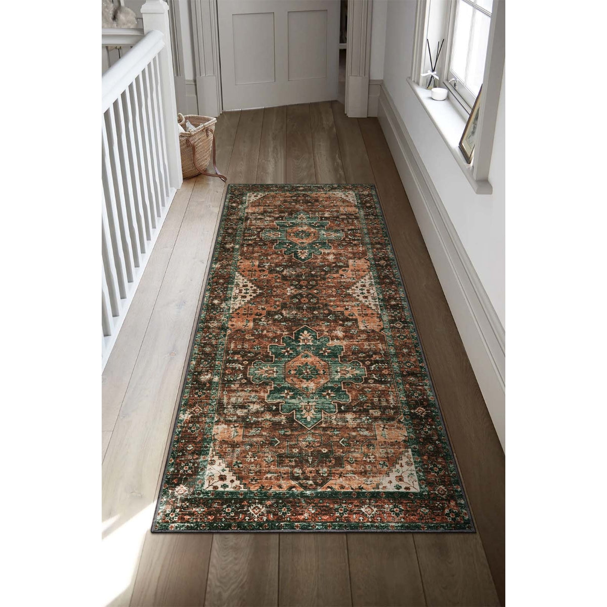 Ultra-Thin Washable Persian Vintage Floral Area Rug