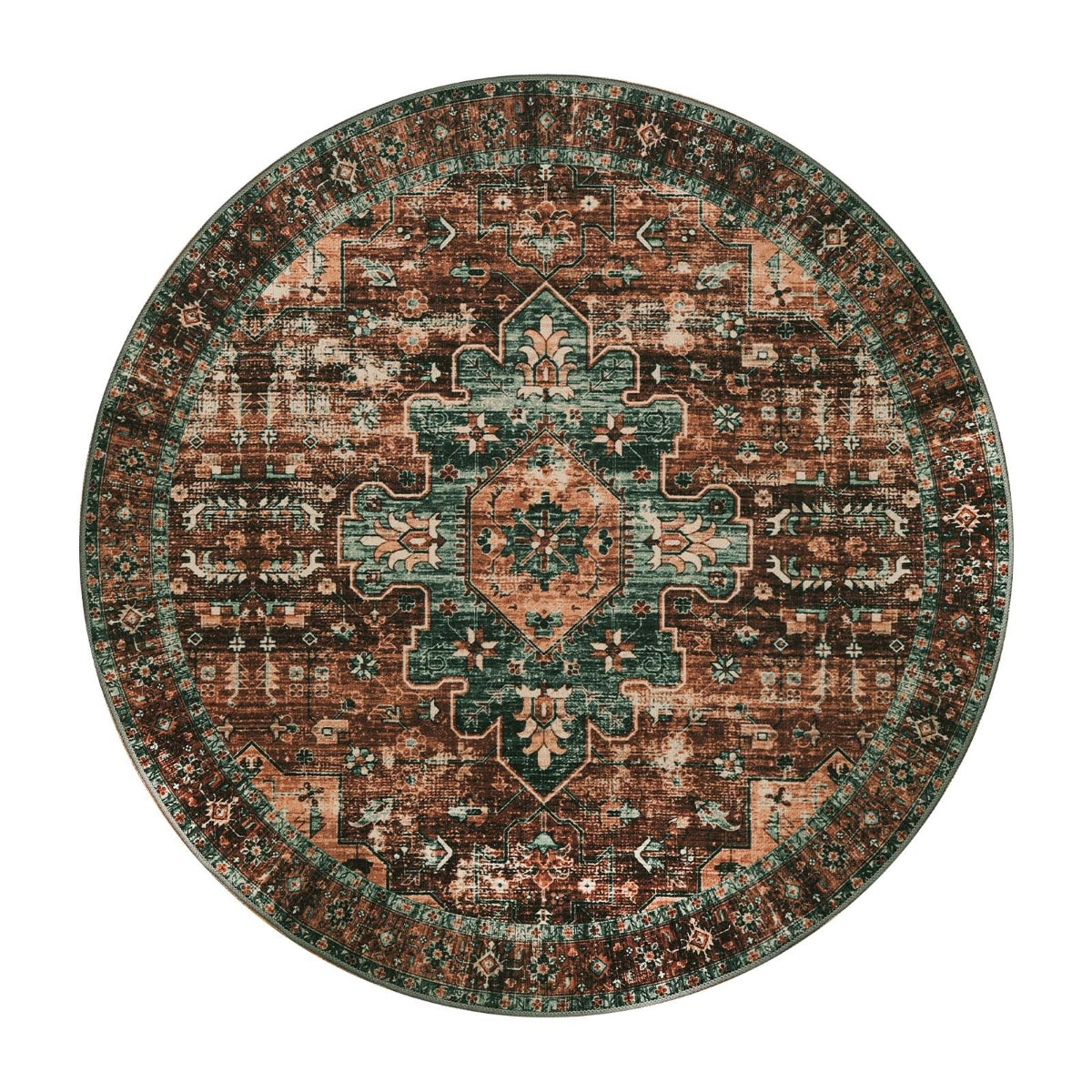 Ultra-Thin Washable Persian Vintage Floral Area Rug