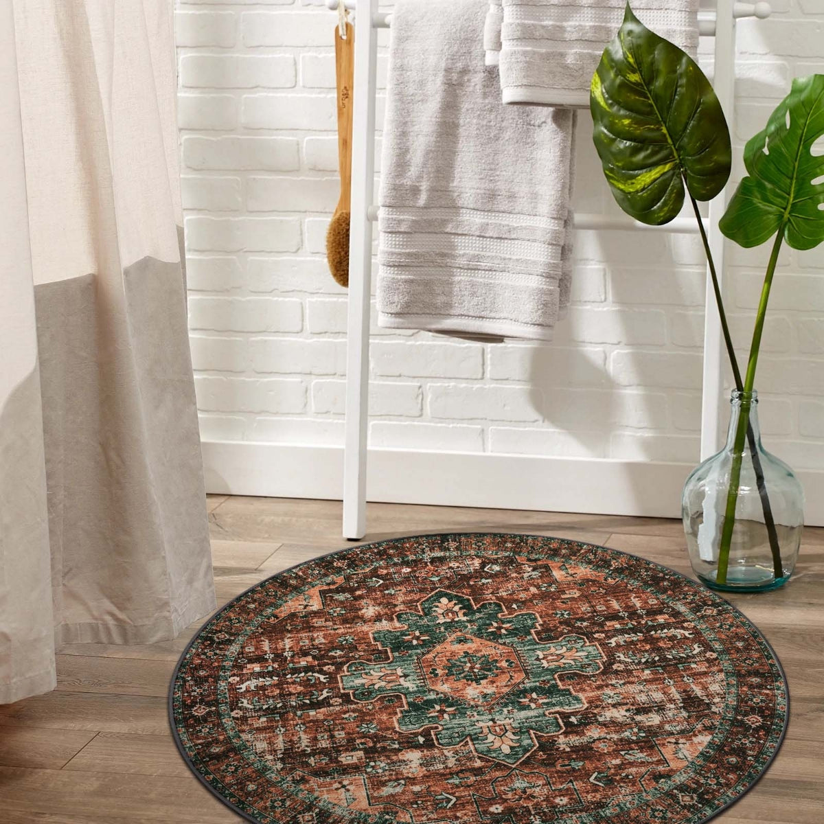 Ultra-Thin Washable Persian Vintage Floral Area Rug