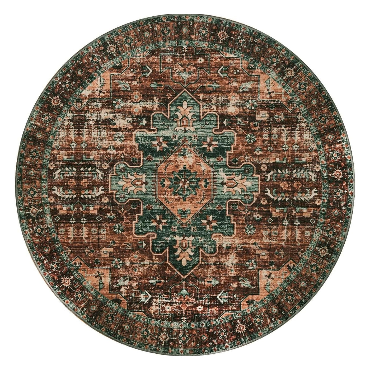 Ultra-Thin Washable Persian Vintage Floral Area Rug