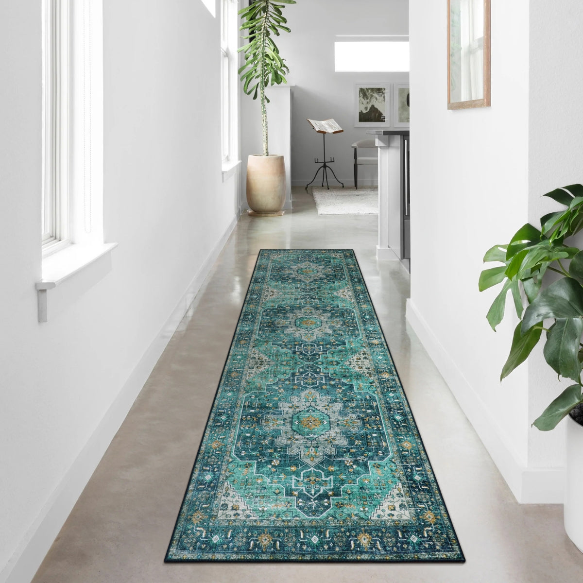 Ultra-Thin Washable Vintage Area Rug