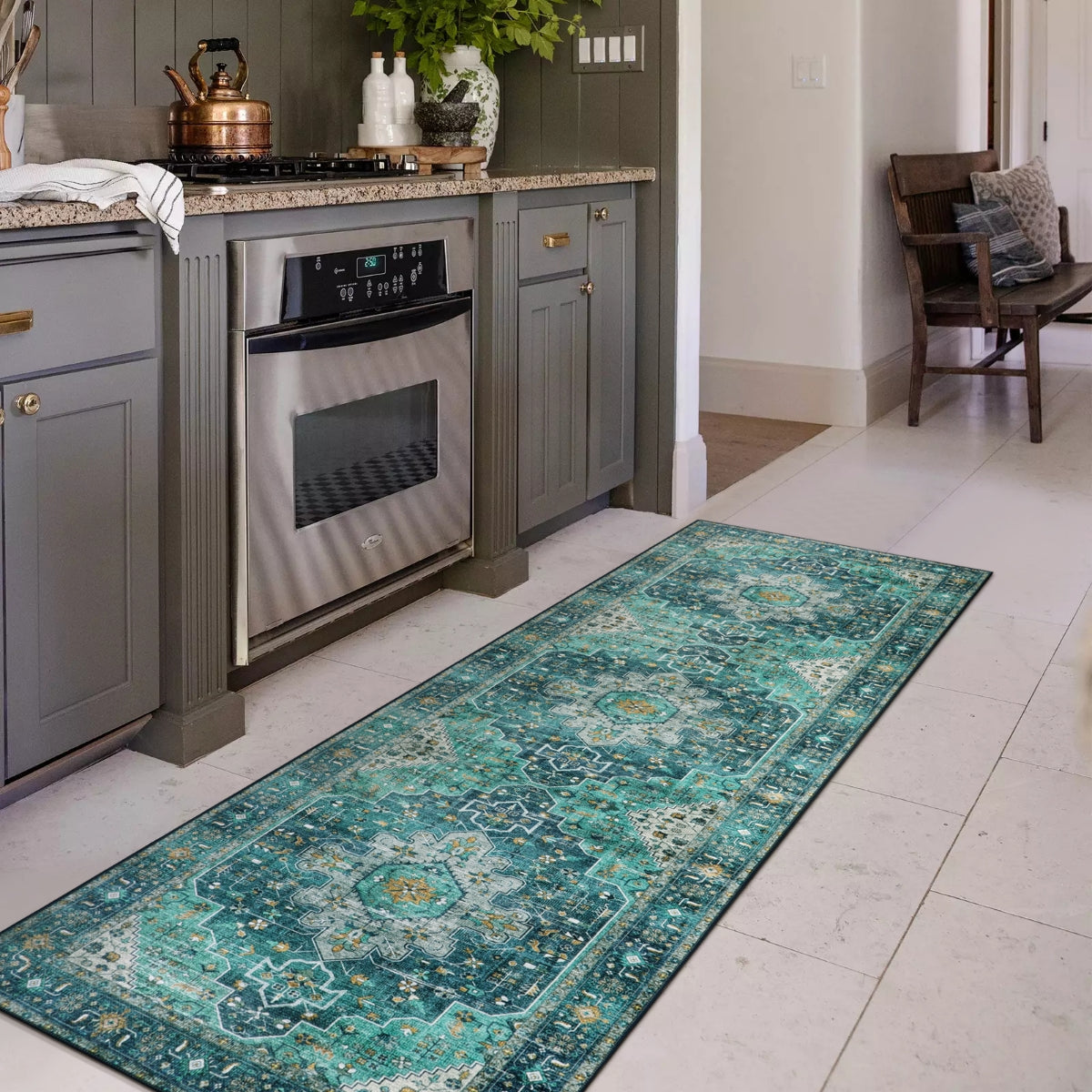 Ultra-Thin Washable Vintage Area Rug