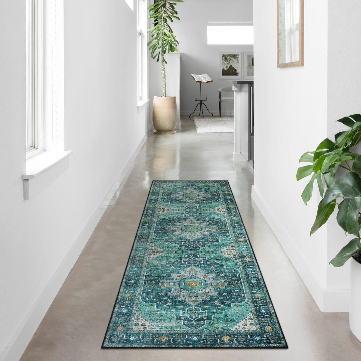 Ultra-Thin Washable Vintage Area Rug