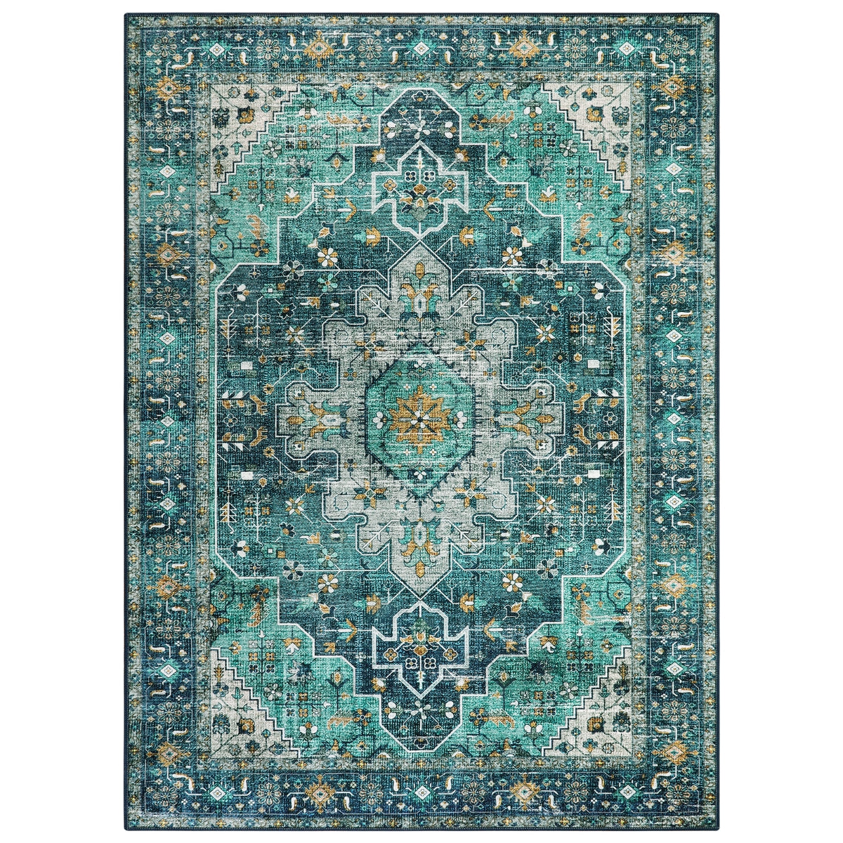 Ultra-Thin Washable Vintage Area Rug