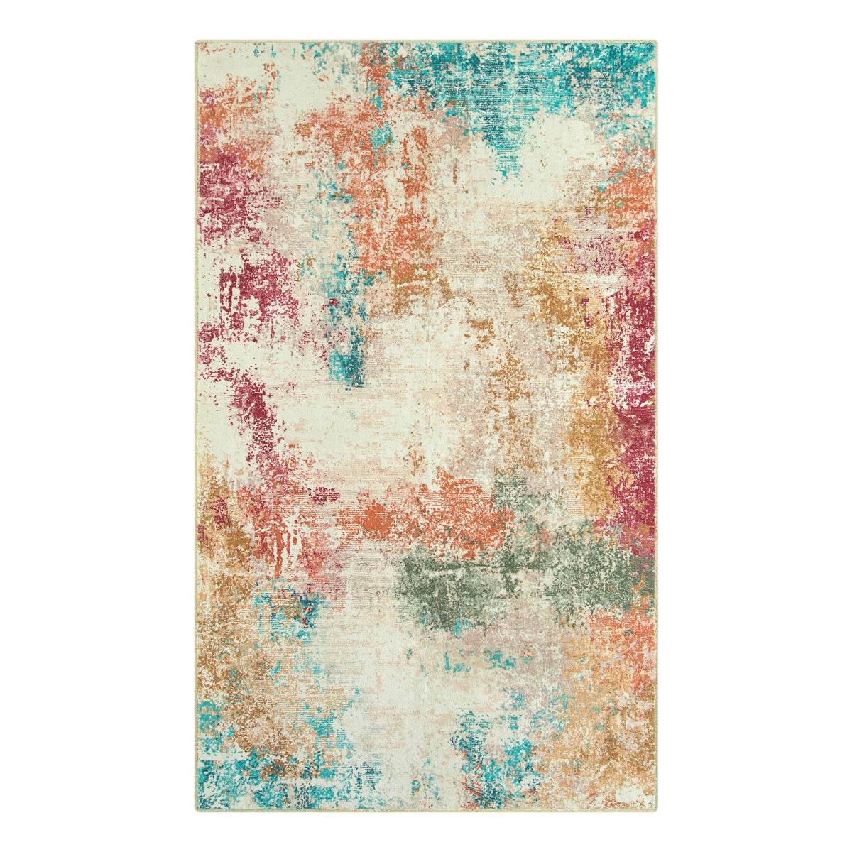 Mireille Washable Contemporary Modern Abstract Colorful Rug Area Rugs Lahome