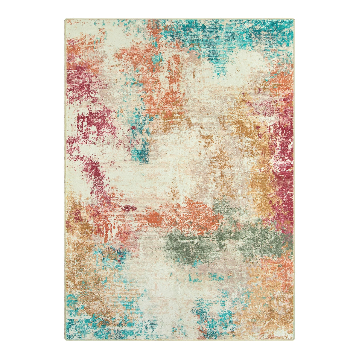 Mireille Washable Contemporary Modern Abstract Colorful Rug Area Rugs Lahome