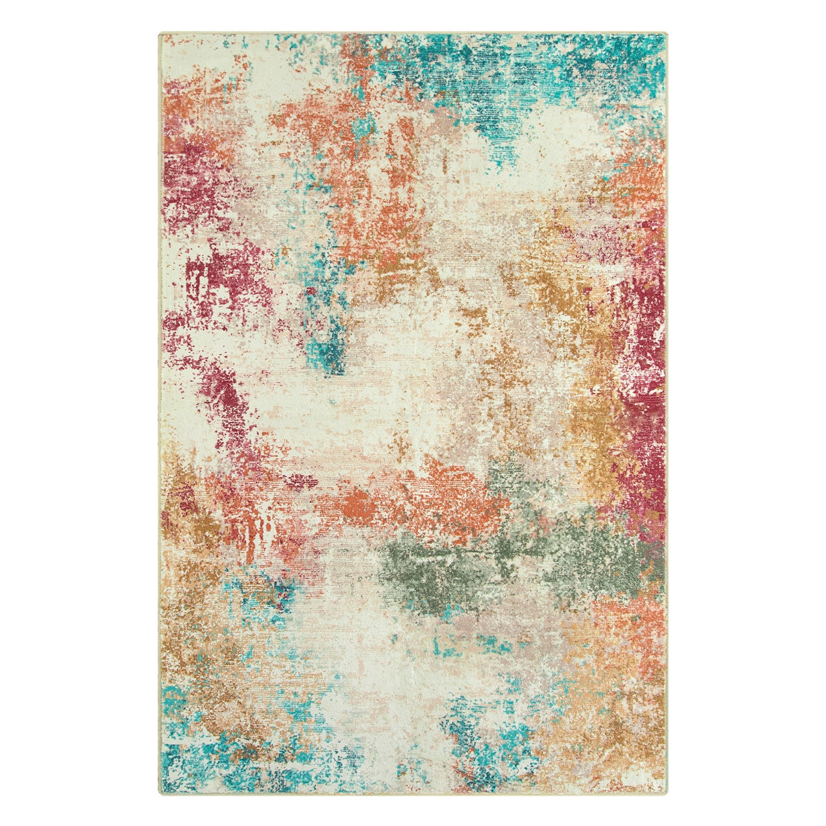 Mireille Washable Contemporary Modern Abstract Colorful Rug Area Rugs Lahome