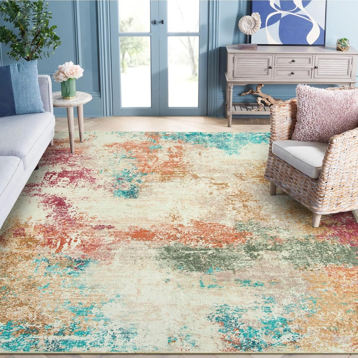 Mireille Contemporary Modern Abstract Colorful Area Rug