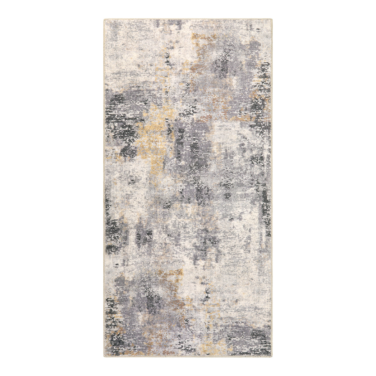 Etoile Washable Modern Abstract Grey/Beige/Yellow Rug Clearance Rugs Lahome