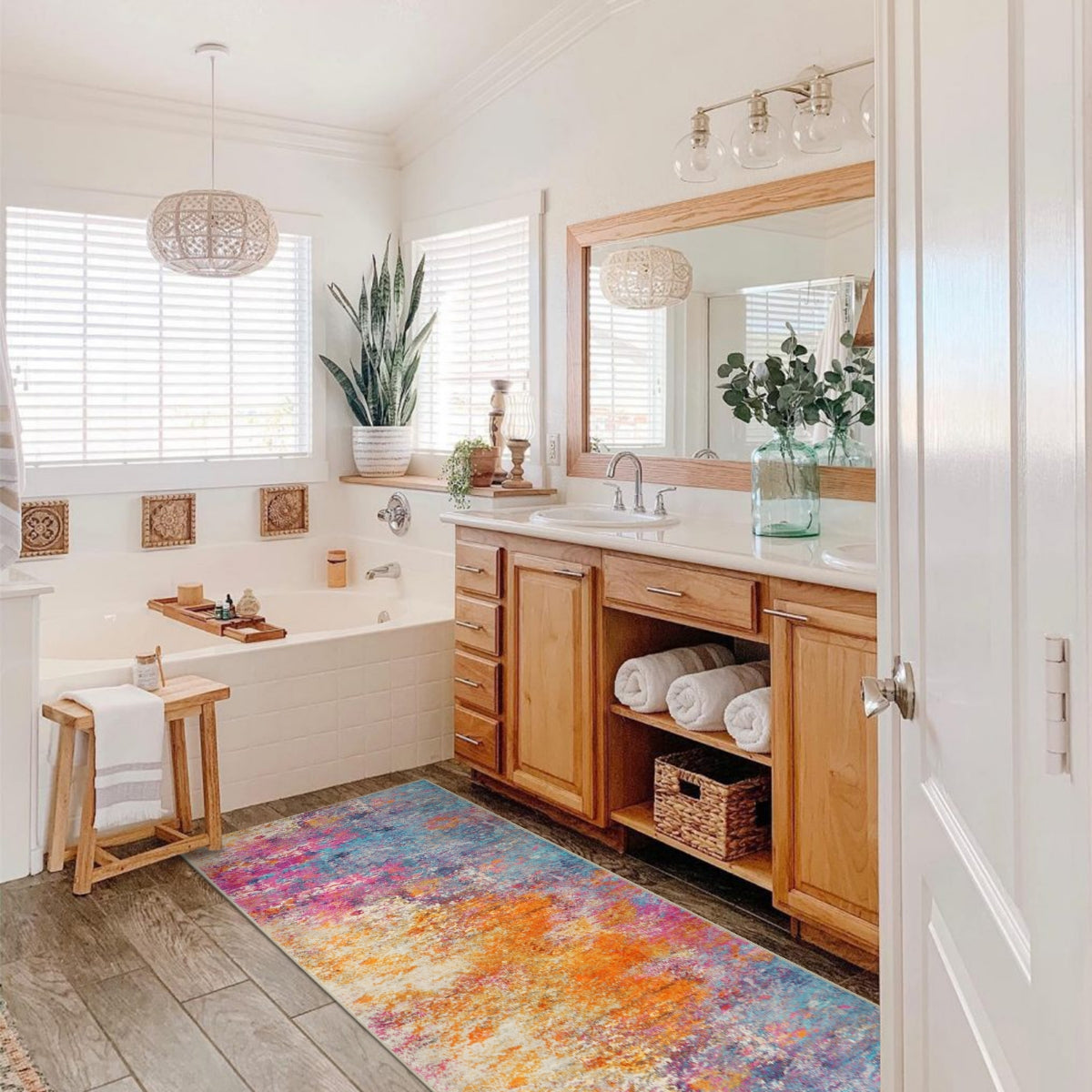 Etoile Washable Modern Abstract Galaxy Rug Area Rugs Lahome