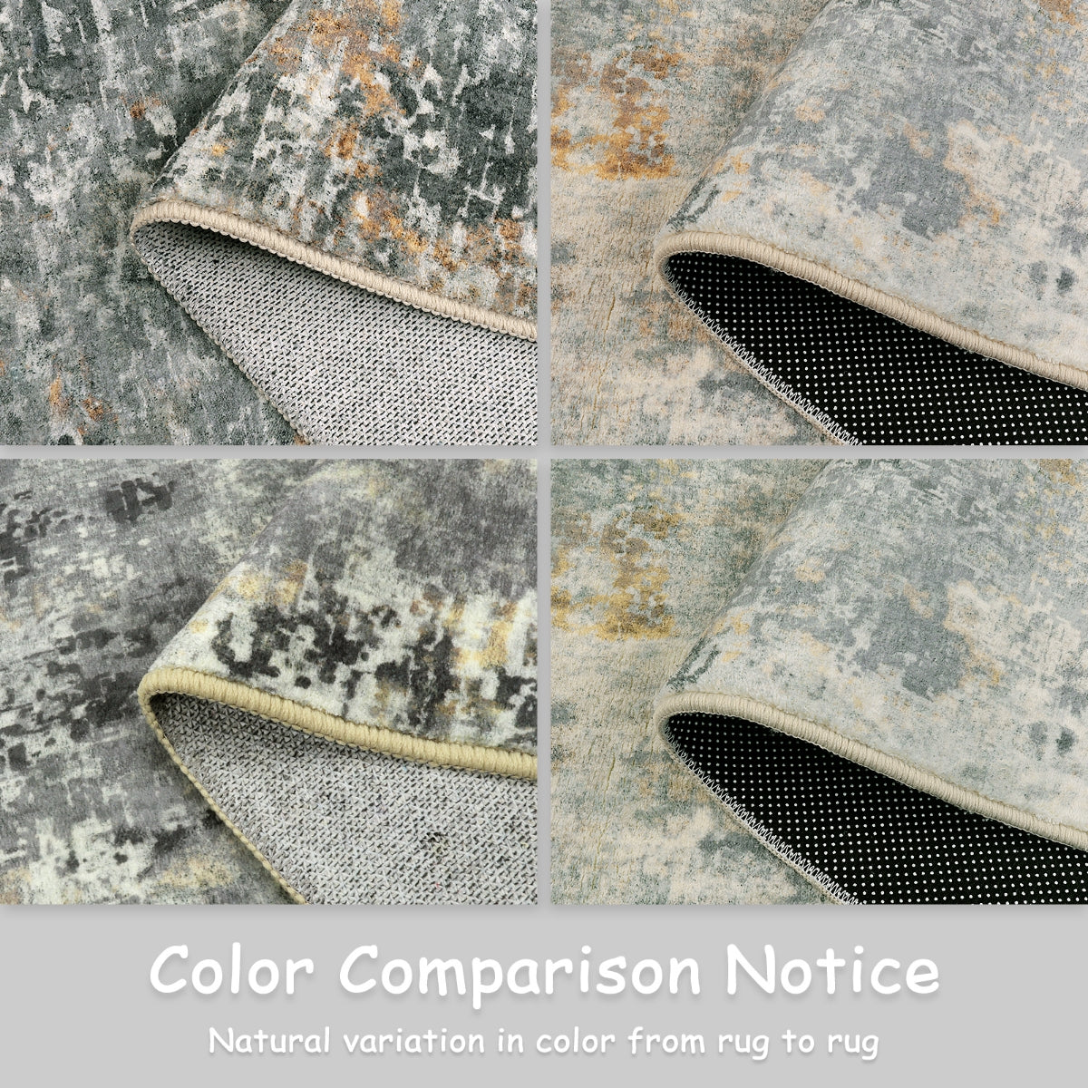 Etoile Washable Modern Abstract Grey/Beige/Yellow Rug Clearance Rugs Lahome