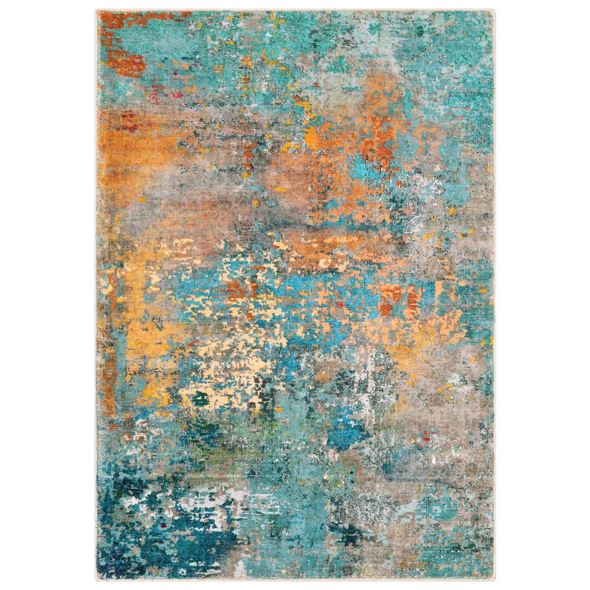 Etoile Washable Modern Abstract Rosy Clouds Area Rug Area Rugs Lahome