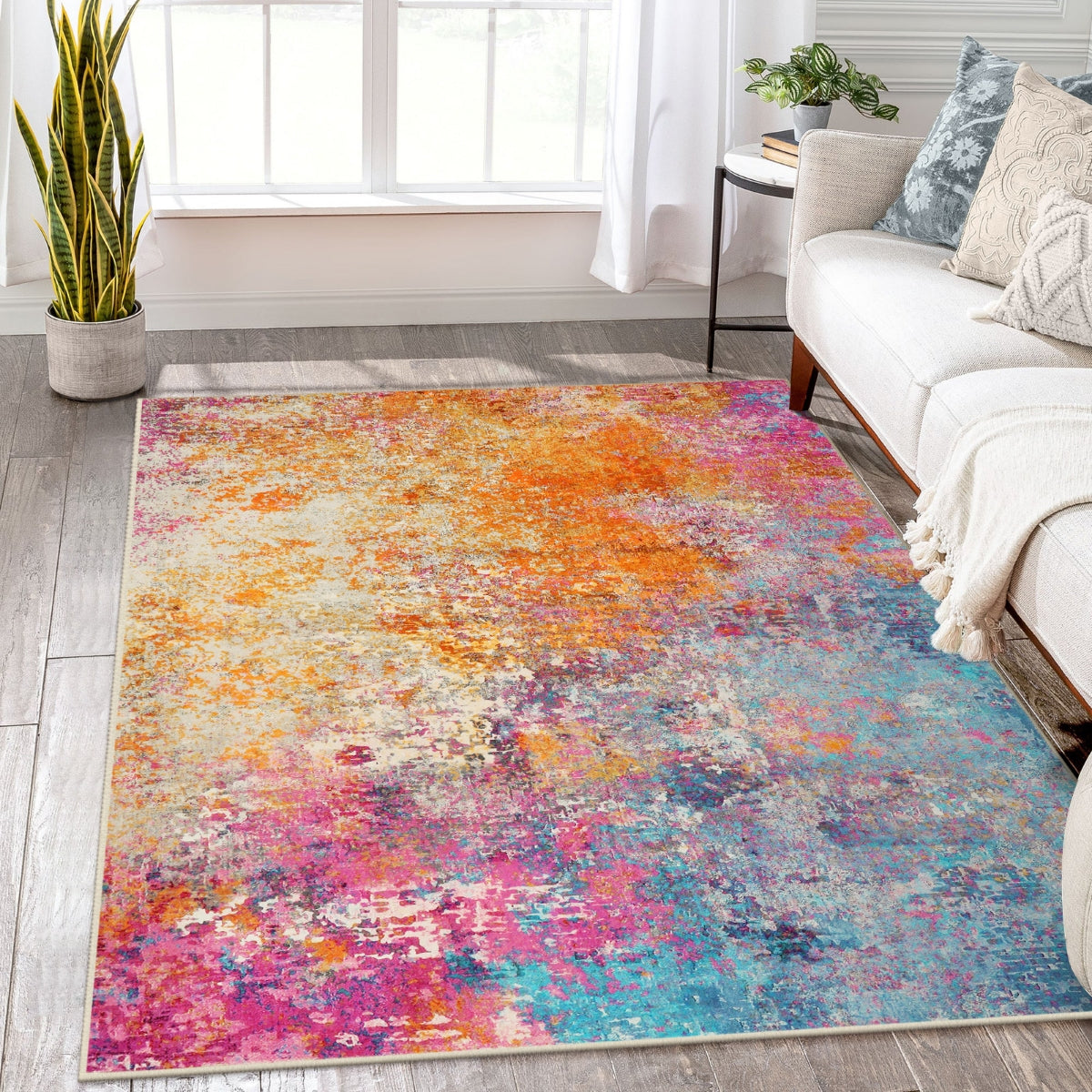 Etoile Washable Modern Abstract Galaxy Rug Area Rugs Lahome