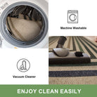Liana Washable Modern Geometric Neutral Easy-Jute Colorful Indoor/Outdoor Rug Easy Jute Area Rug Lahome