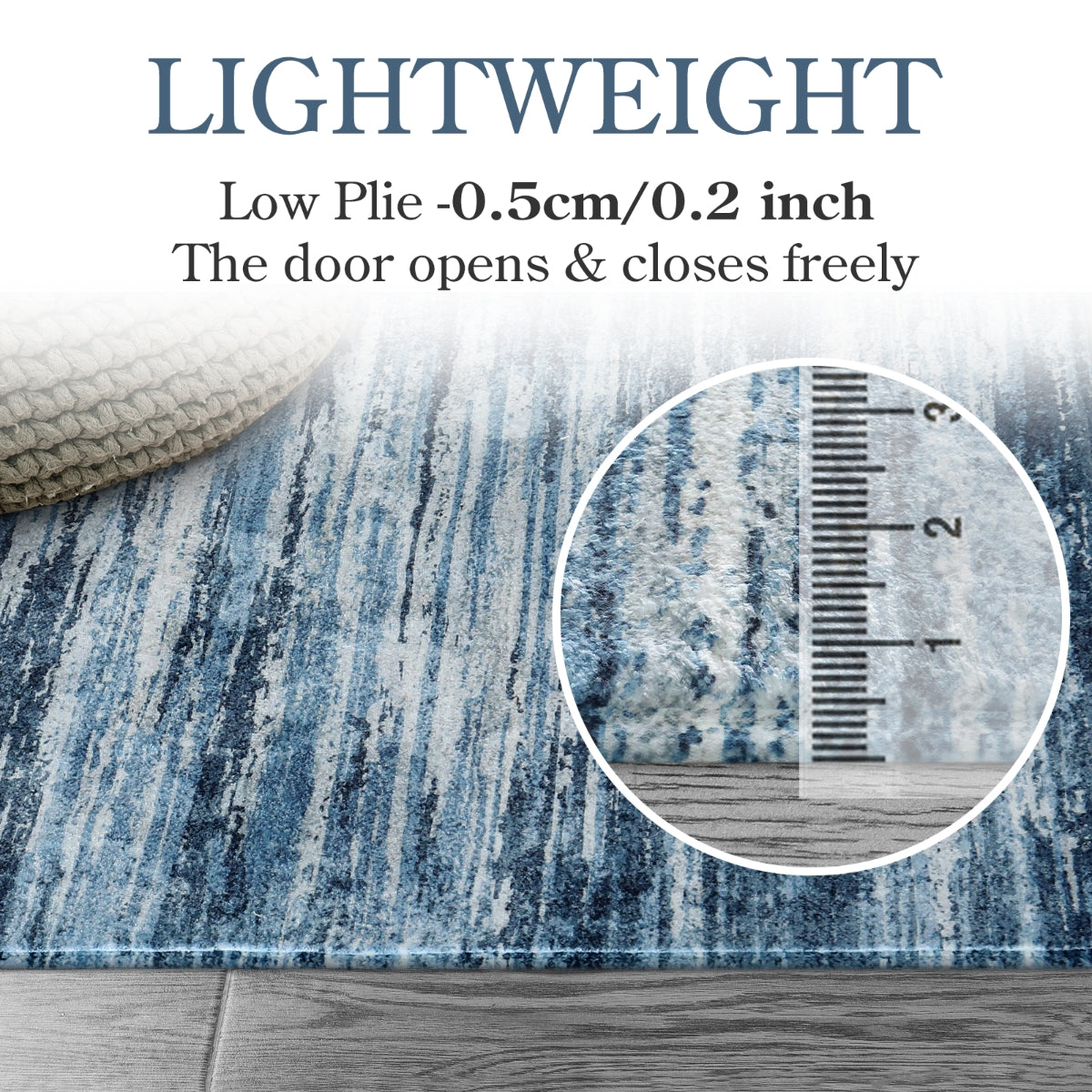 Clearance Nadia Washable Modern Ombre Abstract 2x6 Blue Rug Clearance Rugs Lahome