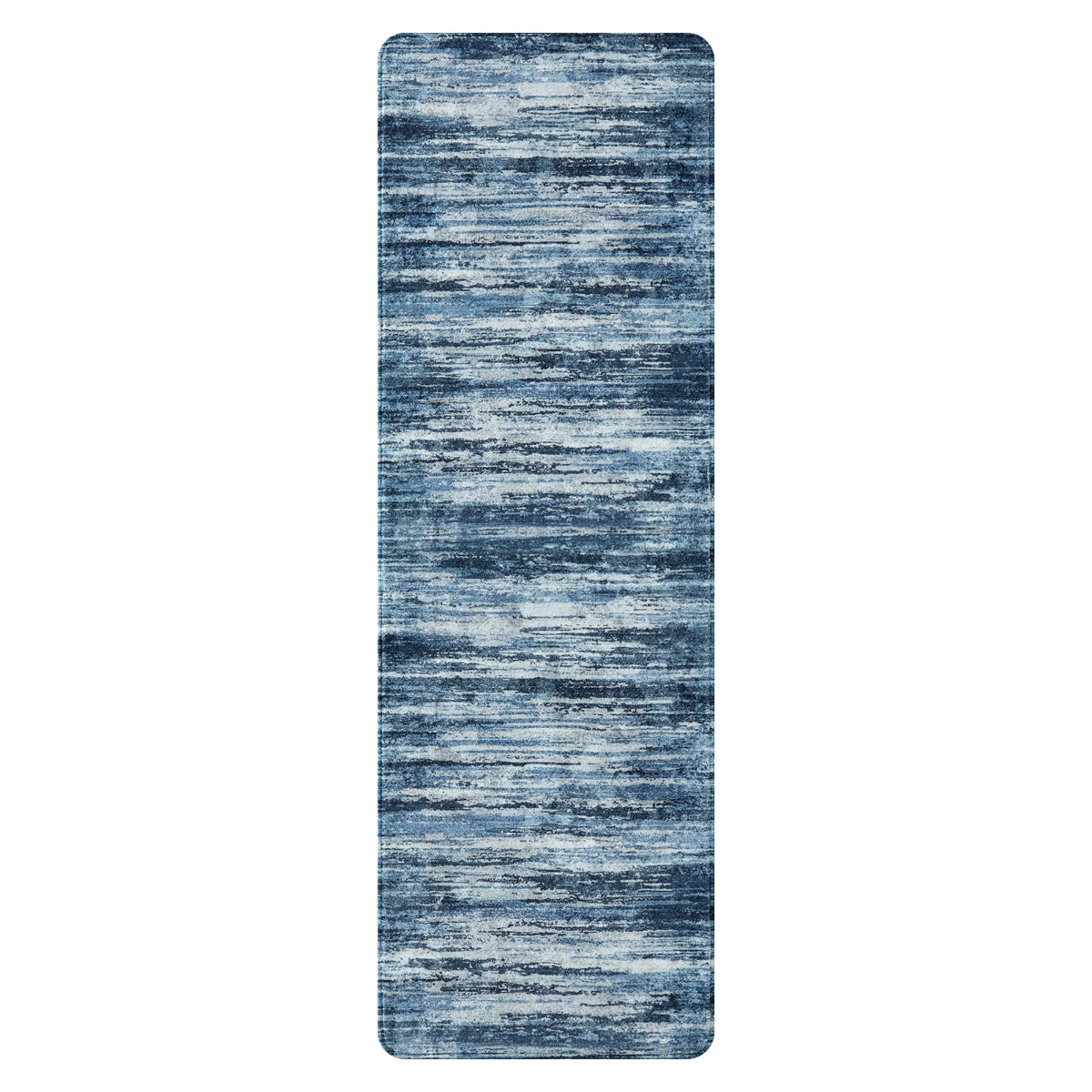 Clearance Nadia Washable Modern Ombre Abstract 2x6 Blue Rug Clearance Rugs Lahome