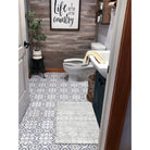 Varena Washable Modern Rustic Farmhouse Moroccan Tribal Grey/White Rug Area Rugs Lahome