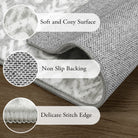 Varena Washable Modern Rustic Farmhouse Moroccan Tribal Grey/White Rug Area Rugs Lahome