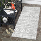 Varena Washable Modern Rustic Farmhouse Moroccan Tribal Grey/White Rug Area Rugs Lahome