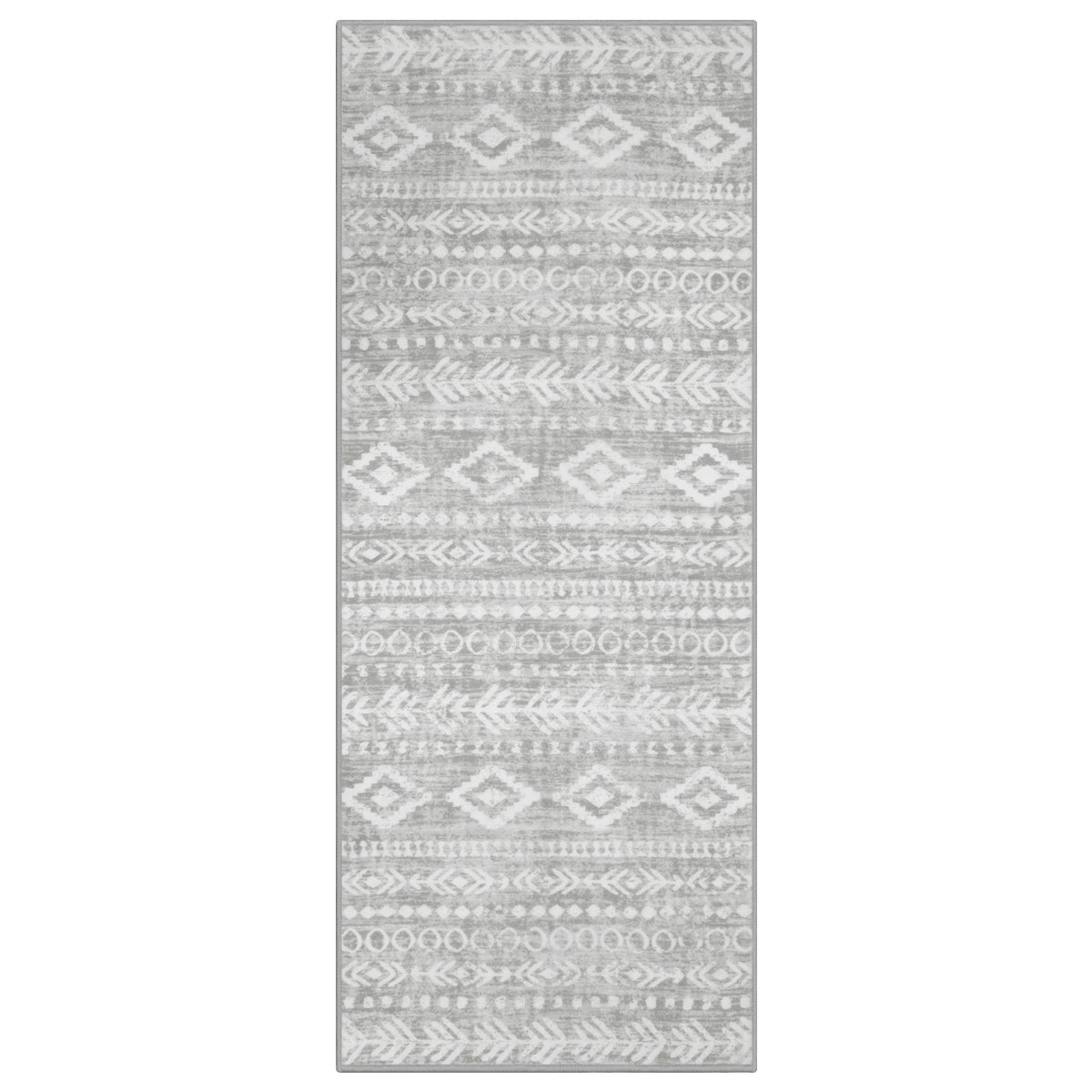 Varena Washable Modern Rustic Farmhouse Moroccan Tribal Grey/White Rug Area Rugs Lahome