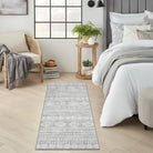 Varena Washable Modern Rustic Farmhouse Moroccan Tribal Grey/White Rug Area Rugs Lahome