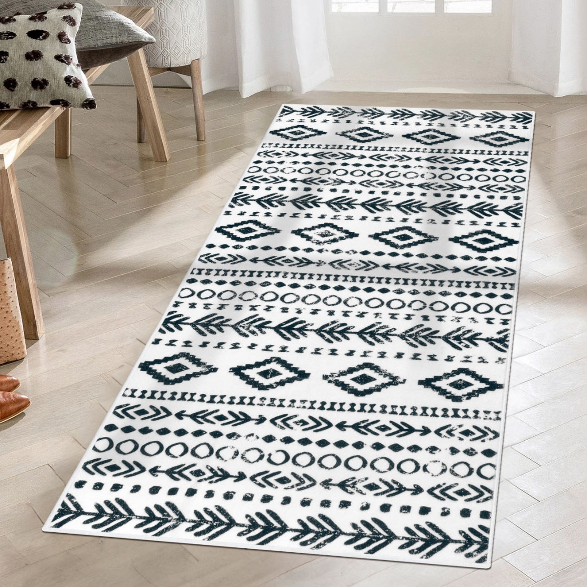 Modern Rustic Farmhouse Moroccan Tribal Style Rug