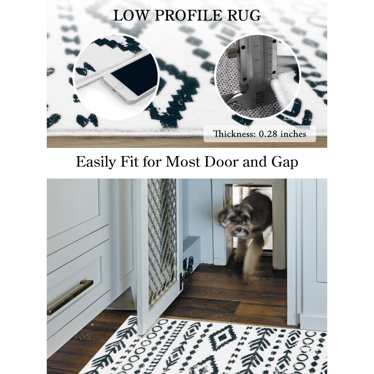 Modern Rustic Farmhouse Moroccan Tribal Style Rug