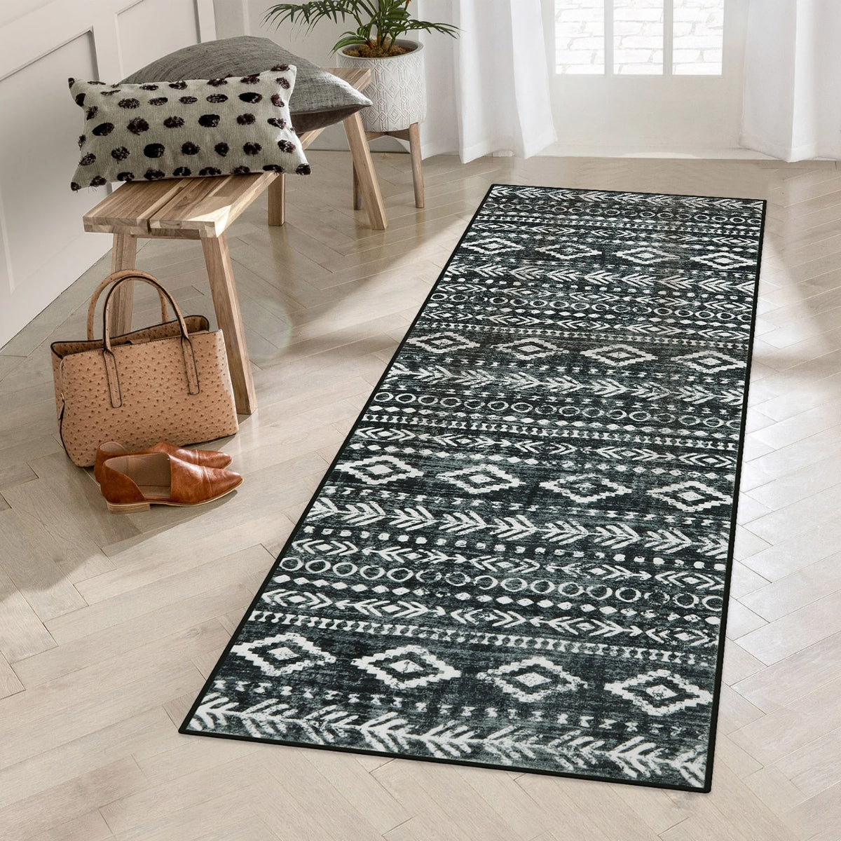 Modern Rustic Farmhouse Moroccan Tribal Style Rug