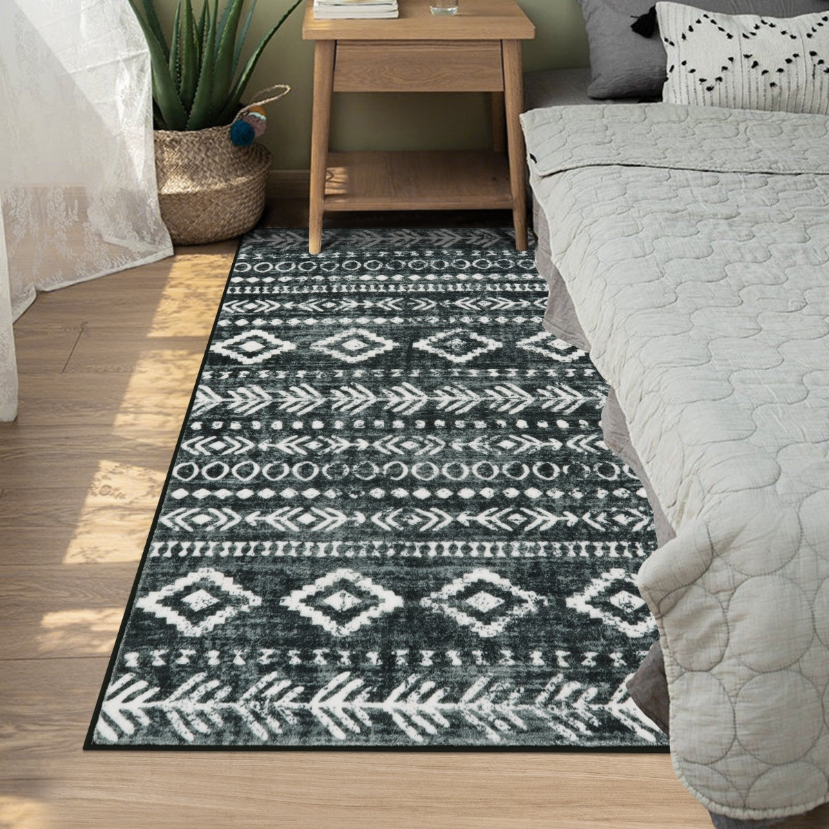 Modern Rustic Farmhouse Moroccan Tribal Style Rug