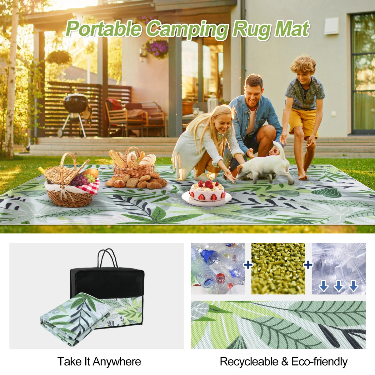 Soleil Washable Floral Green Indoor Outdoor Rug Outdoor Rugs Lahome