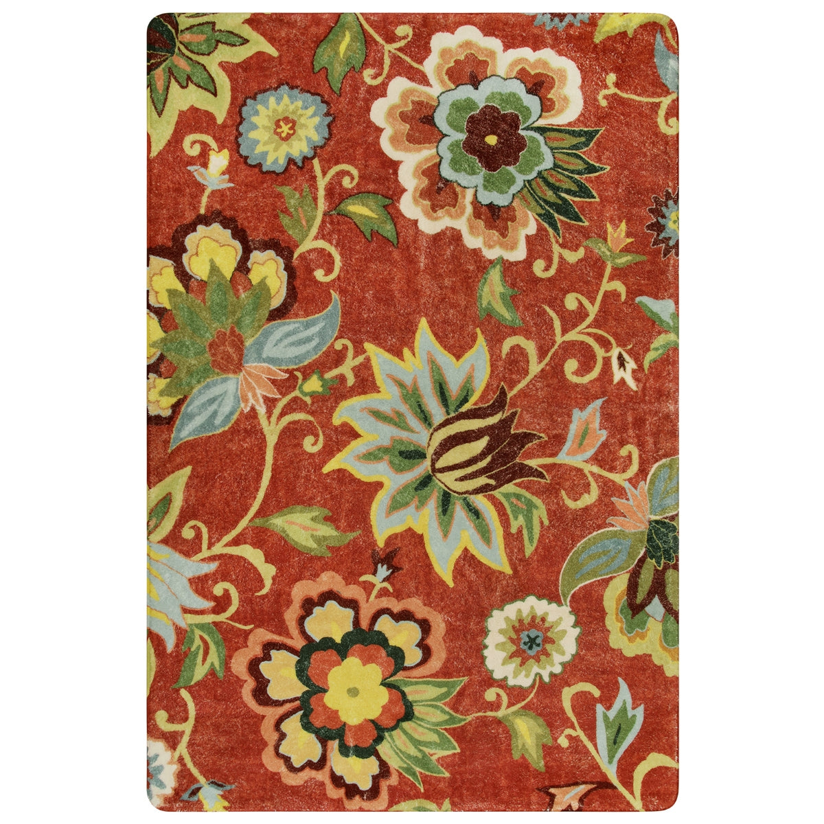 Cloris Paisley Modern Vintage Floral Red/Multi Area Rug