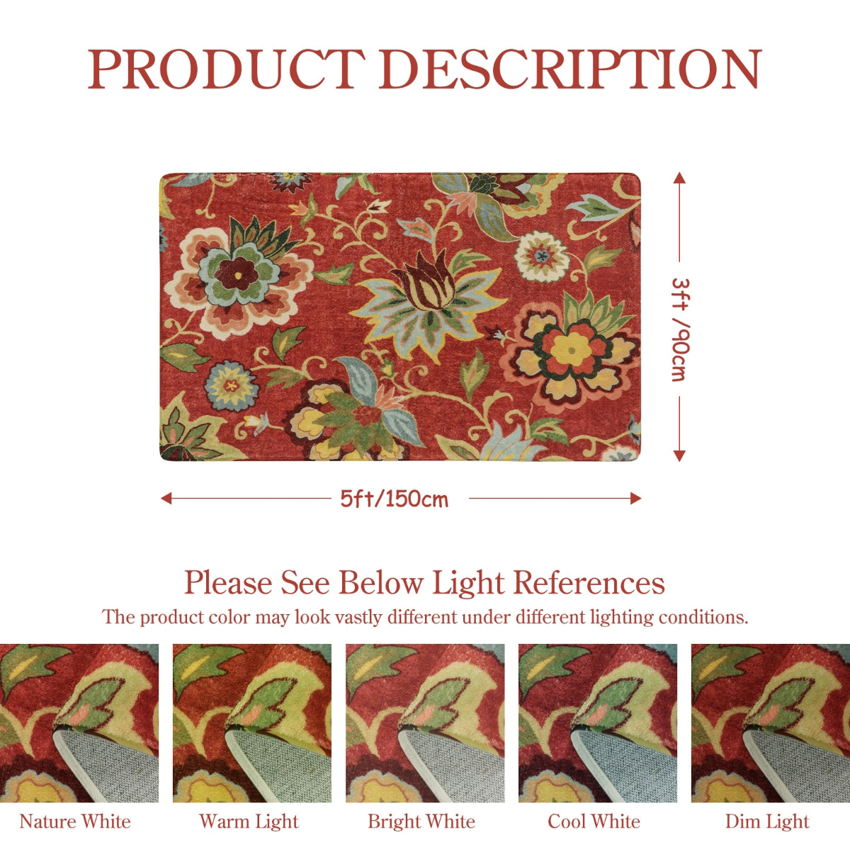 Cloris Paisley Modern Vintage Floral Red/Multi Area Rug